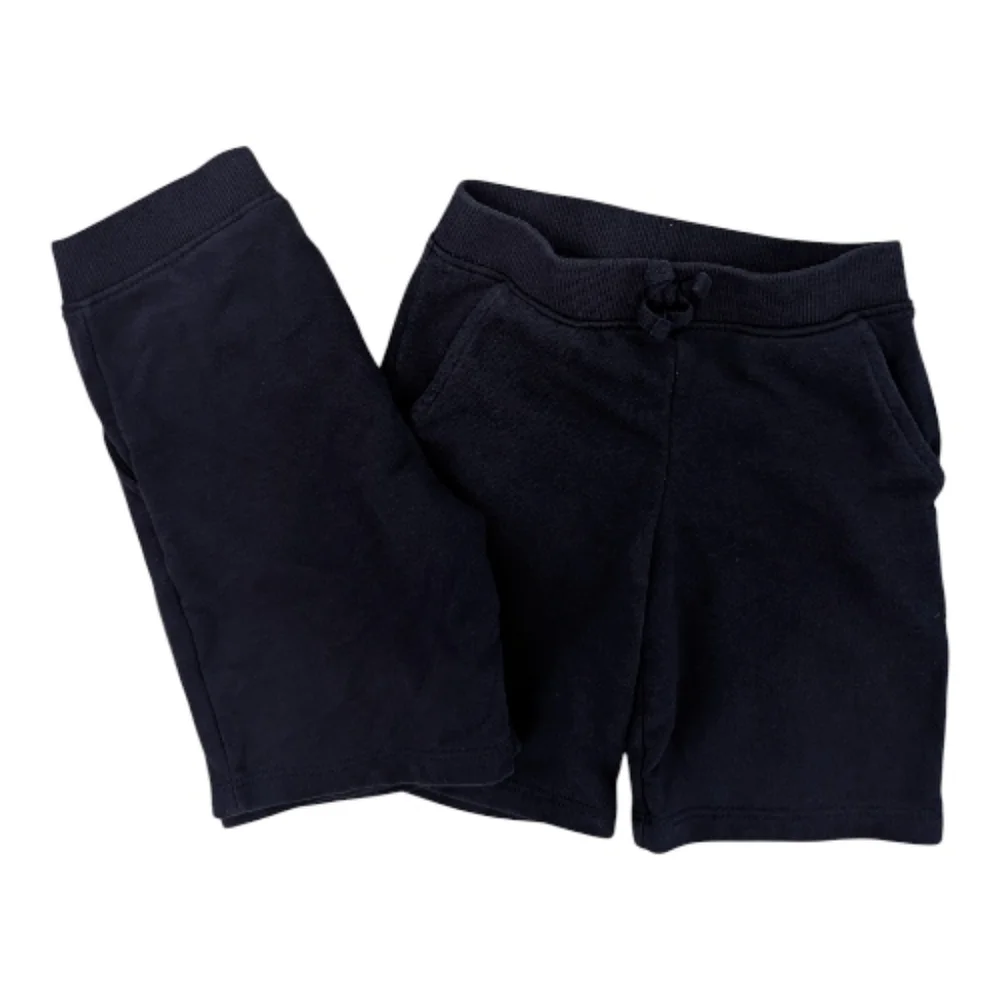 The Children's Plece Kids Navy Blue Cotton Pull-On Shorts 2 Pairs Size 5/6